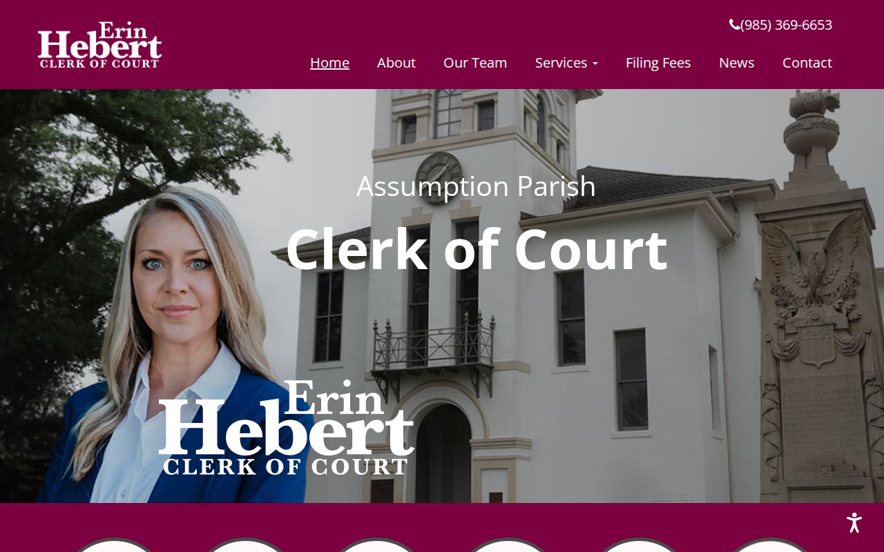 Assumption Parish Clerk of Court official contact and record access website