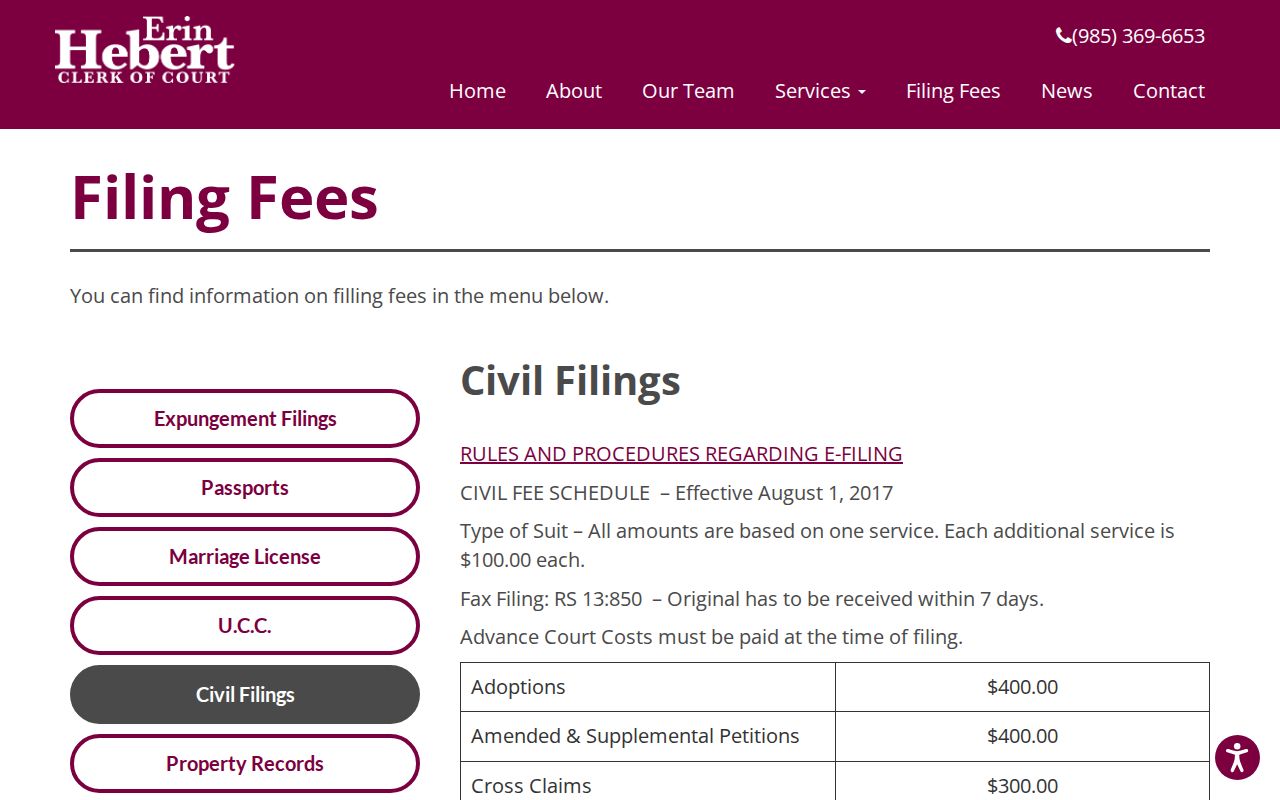 Assumption Parish criminal court case search and certification charges